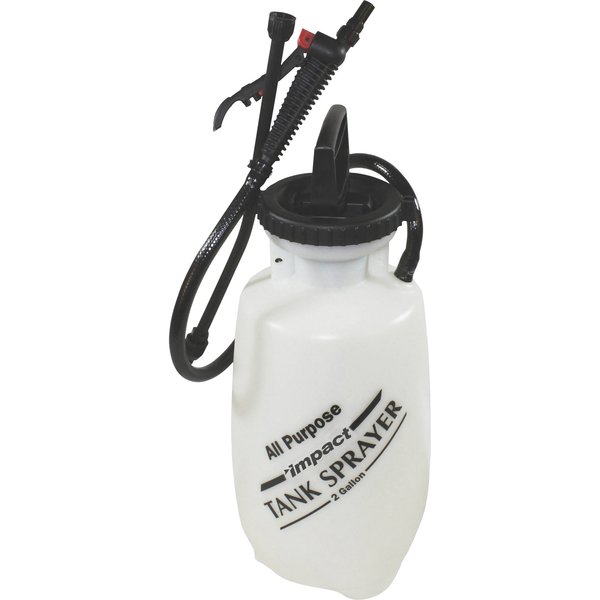 Impact Products Sprayer Tank, Empty, 2 Gallon Capacity, 8"x8"x20", Clear IMP7512